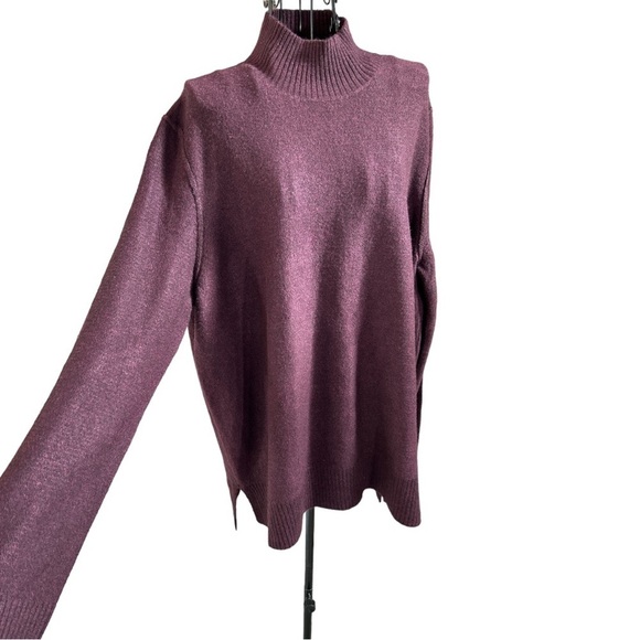 Calvin Klein Jeans Turtleneck Acrylic Blend Sweater Burgundy Size XL - Picture 2 of 16